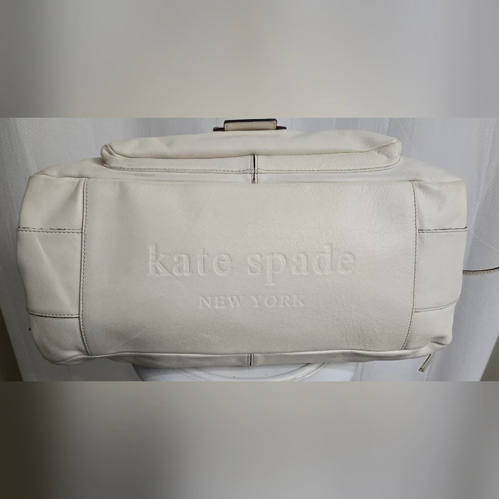 EUC RARE Kate Spade Greta Court Glitter Ina Satchel In Cream